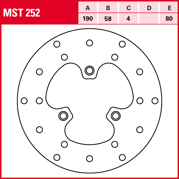 TRW brake disc All-round Fixed MST252