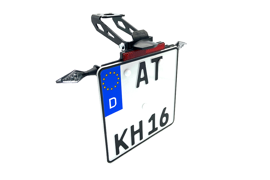 alpha Technik Licence Plate Holder for Kawasaki Ninja ZX4-R / ZX-4RR, model year 2024-