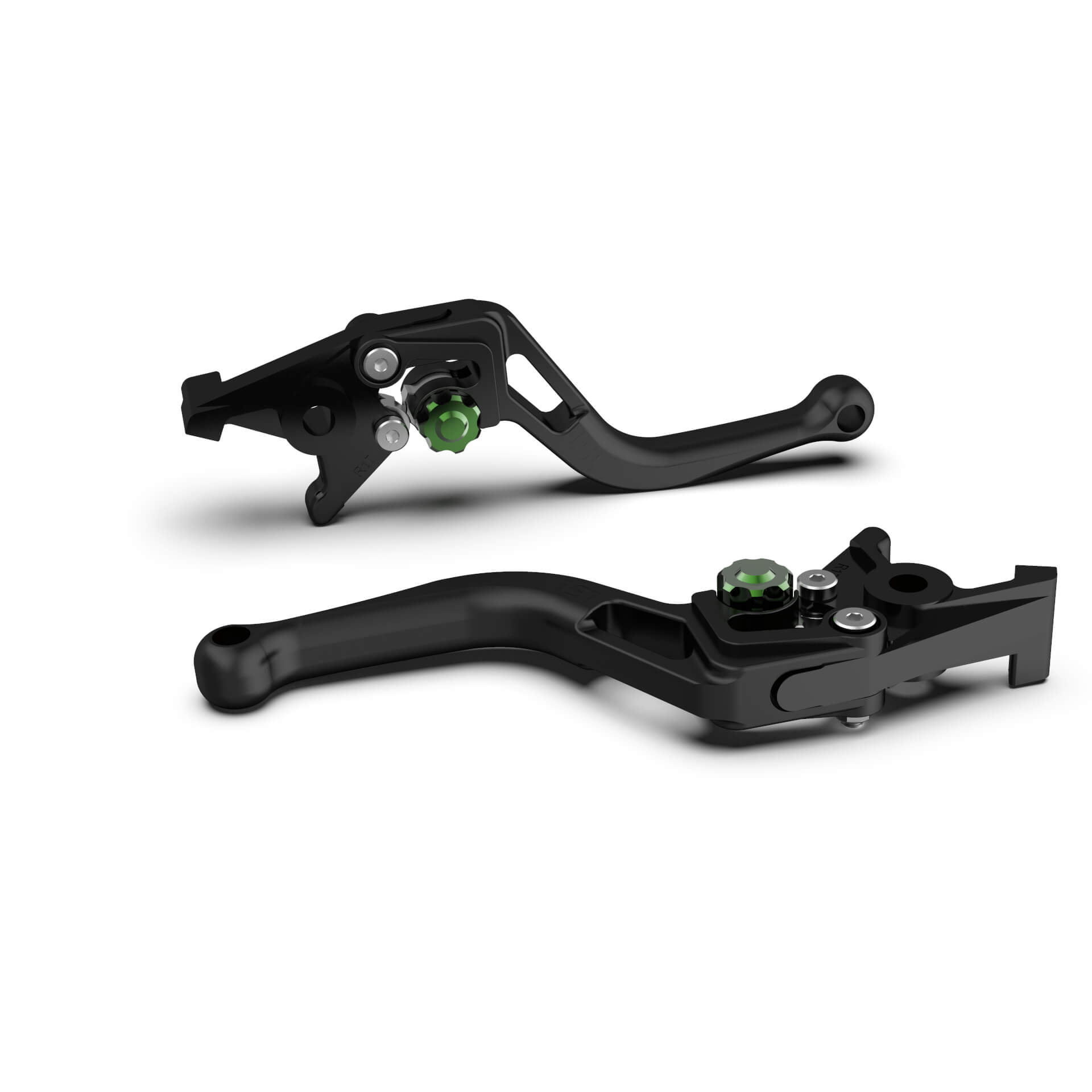 LSL clutch lever BOW L72, short, black bead-blasted/green