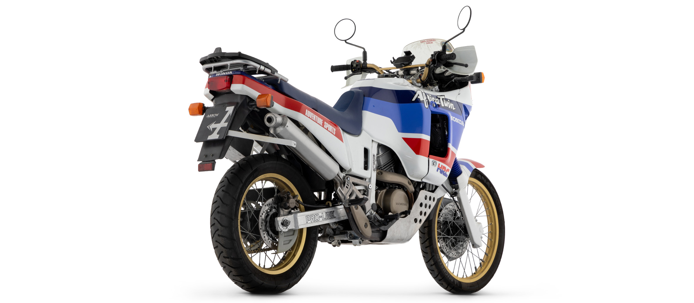 ARROW PARIS-DAKAR Exhaust for Honda XRV650 Africa Twin 1988-1989, Stainless Steel