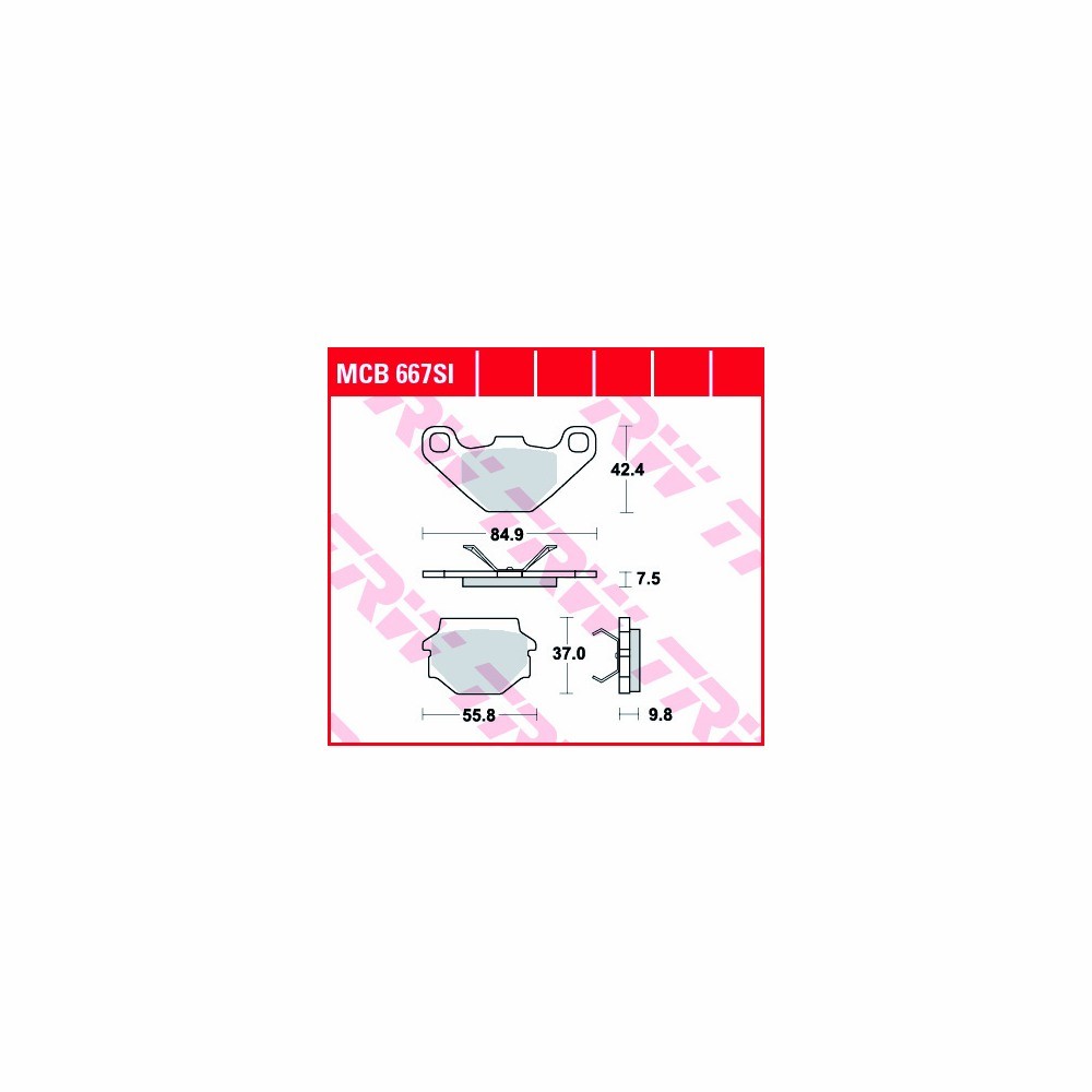TRW brake pad set Sinter Offroad MCB667SI front