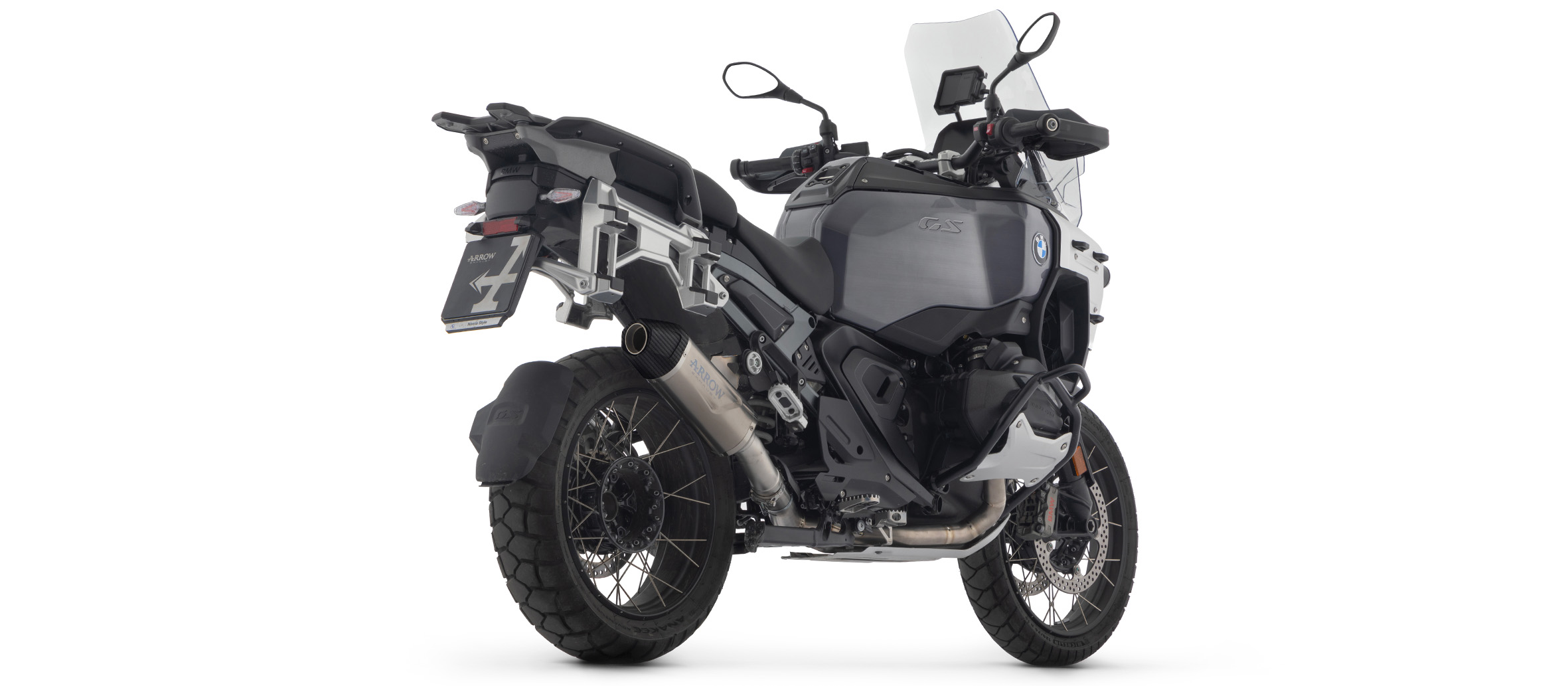 ARROW Exhaust INDY RACE EVO DARK black aluminium for BMW R1300GS (Adventure), 2024-