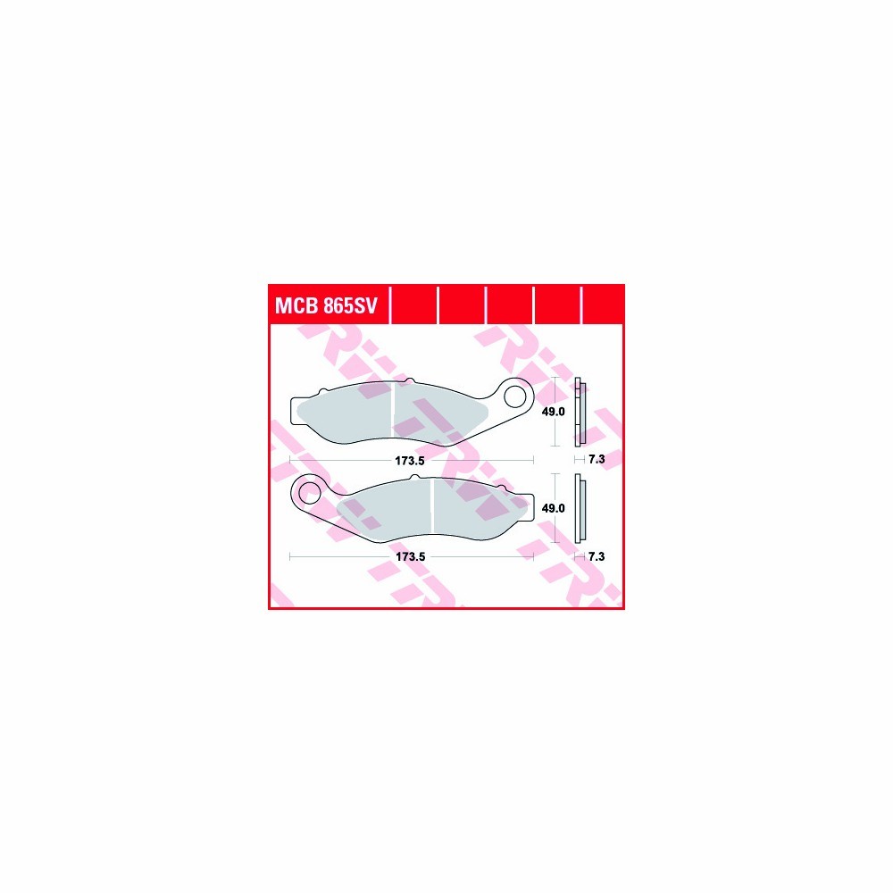 TRW Brake Pad Set Sinter Street MCB865SV Rear