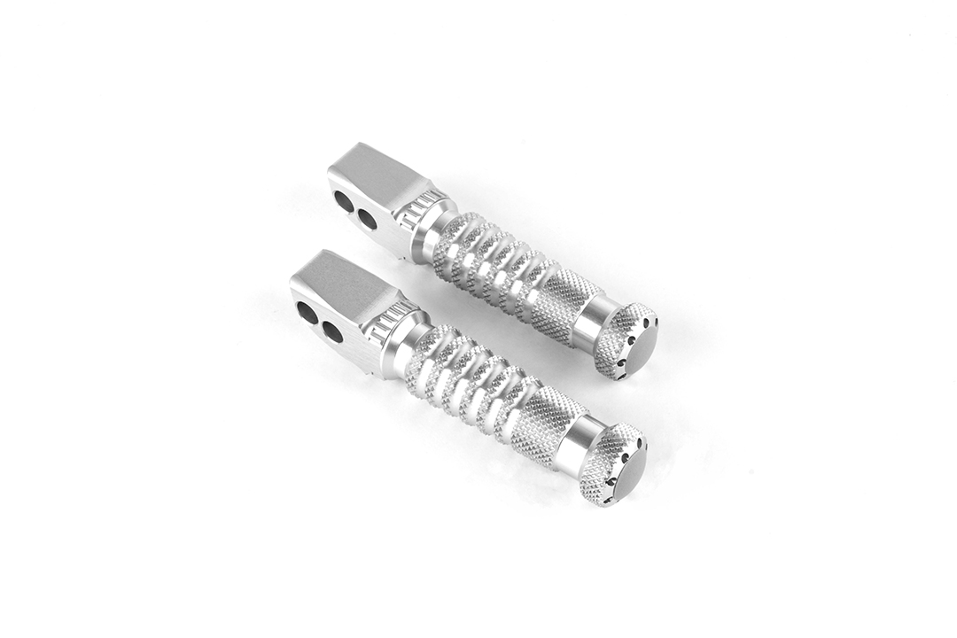 Gilles Replacement Footpeg Kit Sport, Rider, silver for Ducati Multistrada 950/1200/1260 S, Monster 821/1200/937