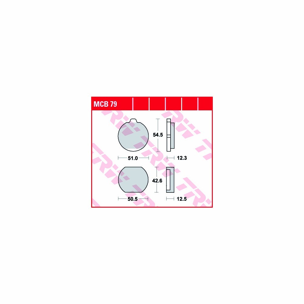 TRW Brake Pad Set Allround MCB079 Front
