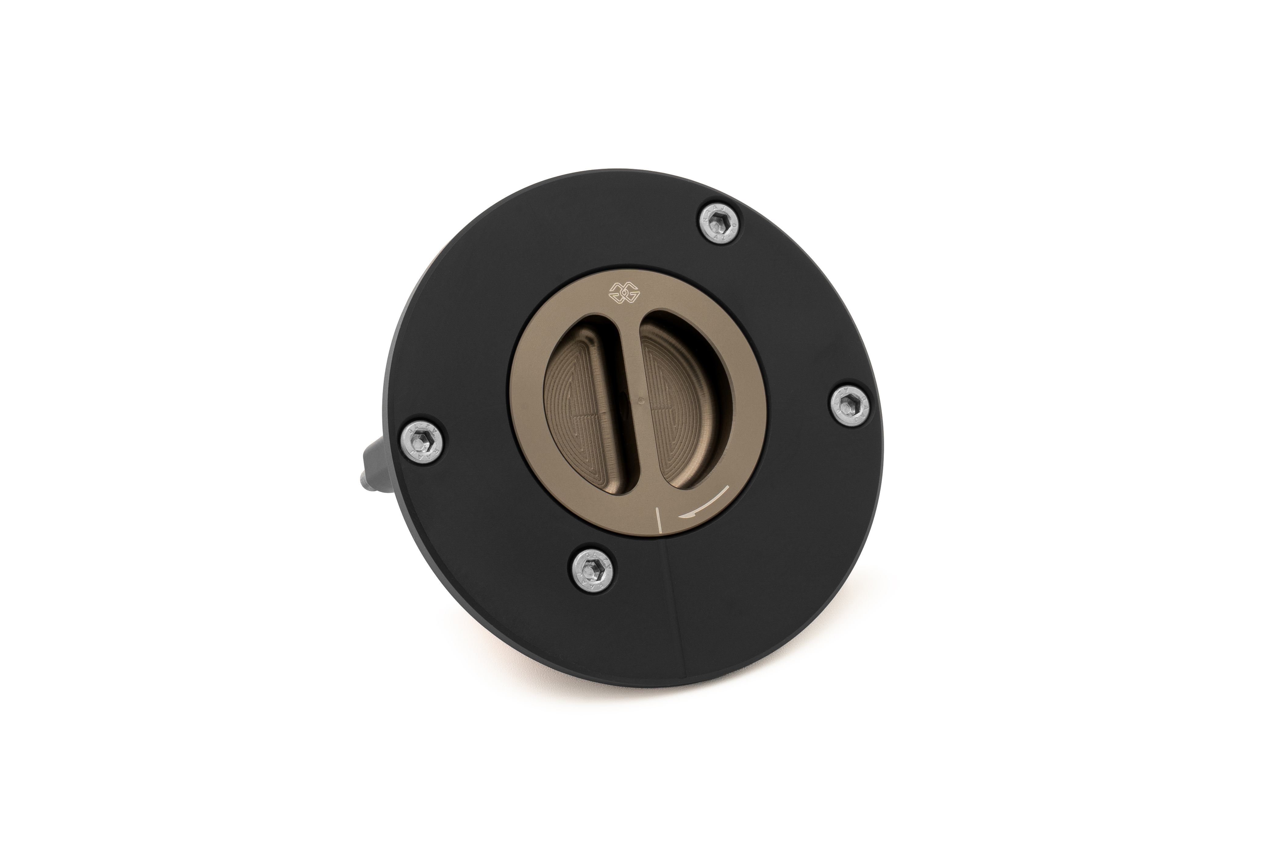 Gilles fuel tank cap, black-grey, for Triumph Tiger Sport 800 Type LN20, Model Year 2025 and Street Triple 765 RS Type H801, Model Year from 2023 onwards