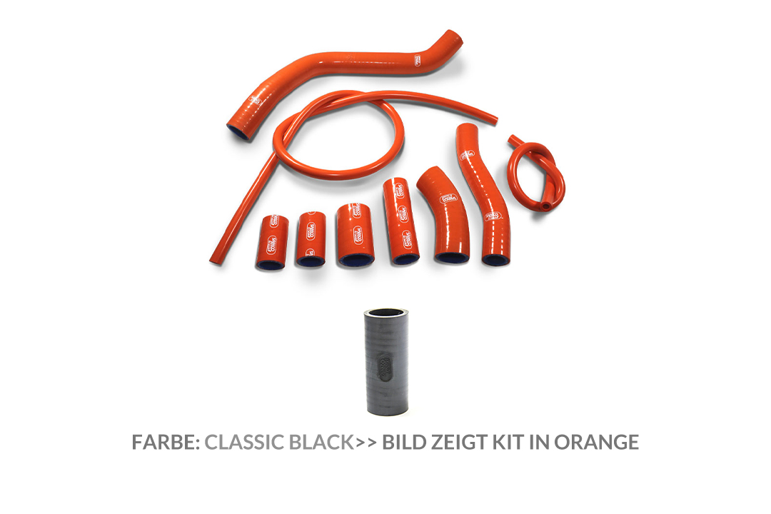 SAMCO SPORT Silicone Hose Kit classic matt black for KTM 990 Supermoto model year 2008-2013