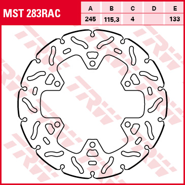 TRW brake disc Sport rigid MST283RAC