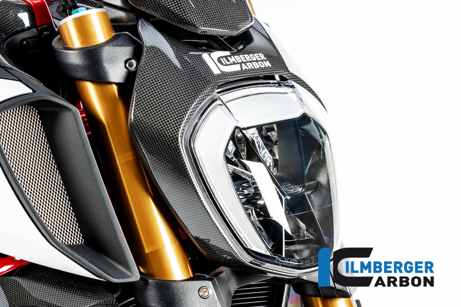 Ilmberger Carbon head light cover, glossy, Ducati Diavel 1260, 2019-