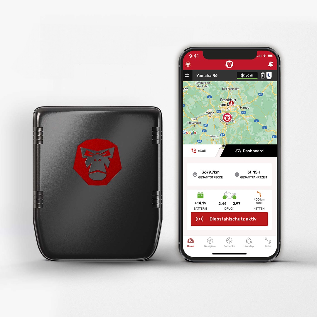 RideLink WingMan Pro 4G – Smart Safety with Live Tracking, eCall, Anti-Theft, and Driving Analysis for your motorcycle