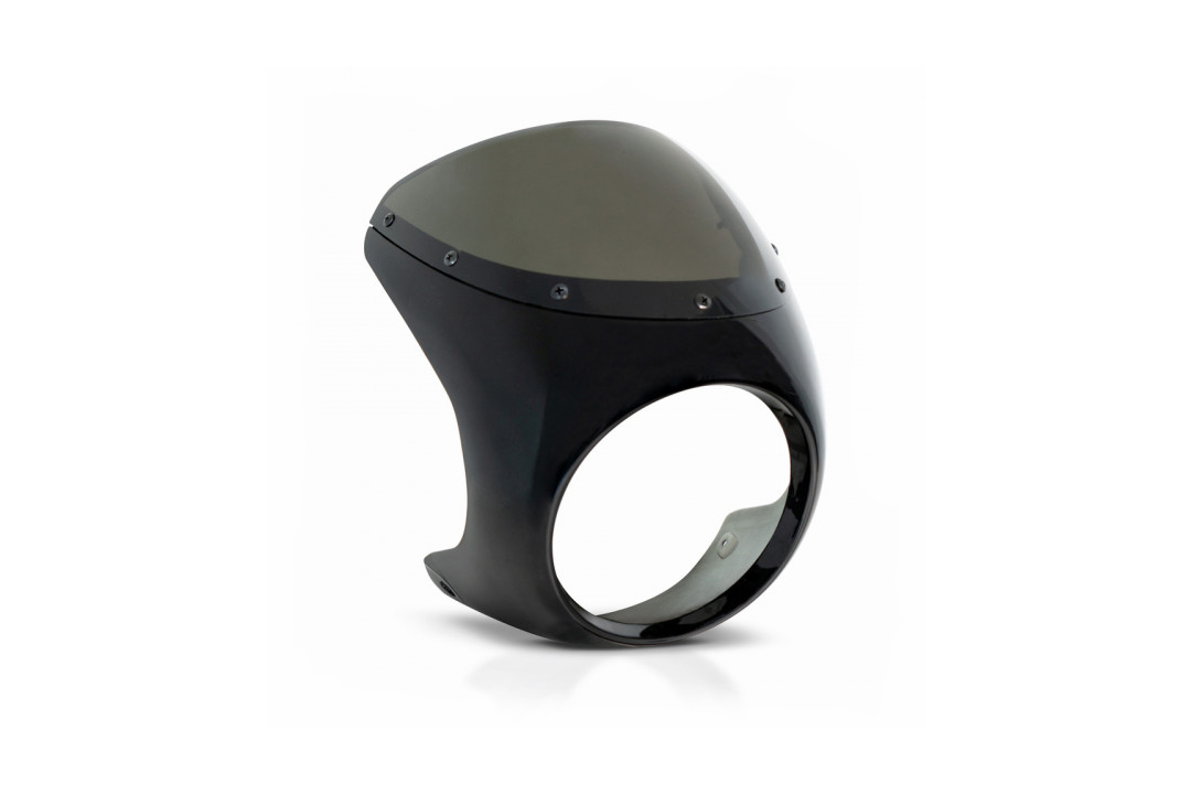 Barracuda headlight mask CAFE RACER SCREEN flyscreen with head light Dragon Light