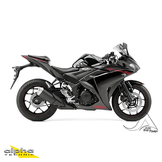 Stompgrip clear, Volcano, for Yamaha YZF-R3, YZF-R25, 2015-2018
