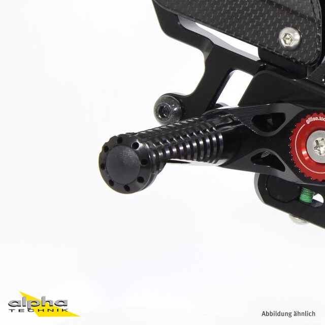 GILLES Replacement footrest MUE2, FXR black