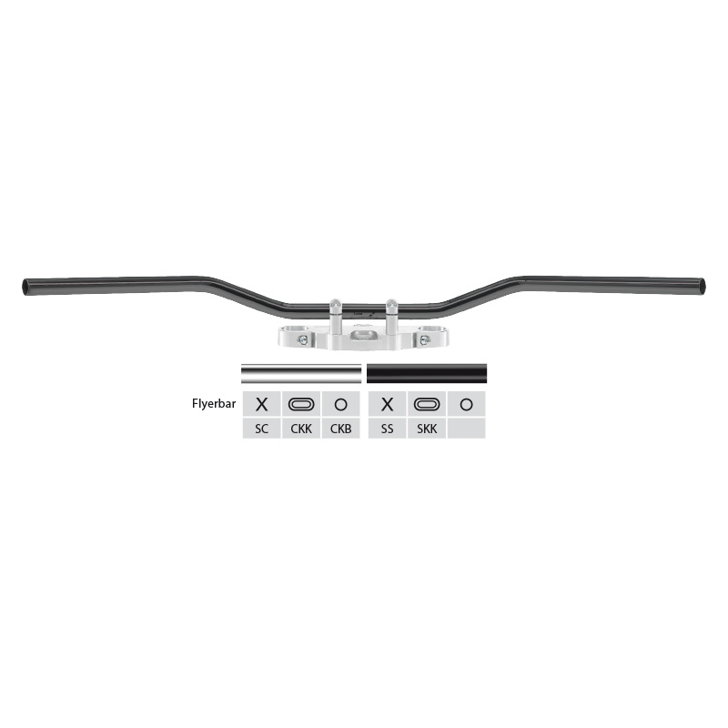 TRW Steel Handlebar Flyerbar MCL132CKK, Chromed