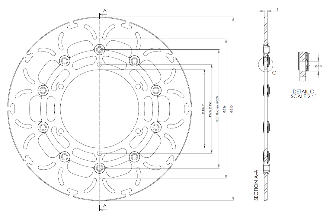 alpha Technik brake disc ABD33 floating