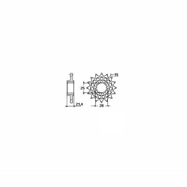 Sprocket, 15 Teeth, 525 Pitch