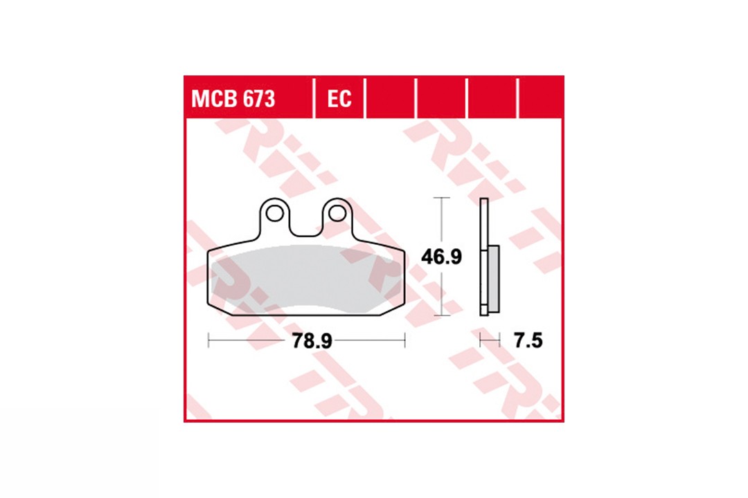 TRW brake pad set MCB673EC front