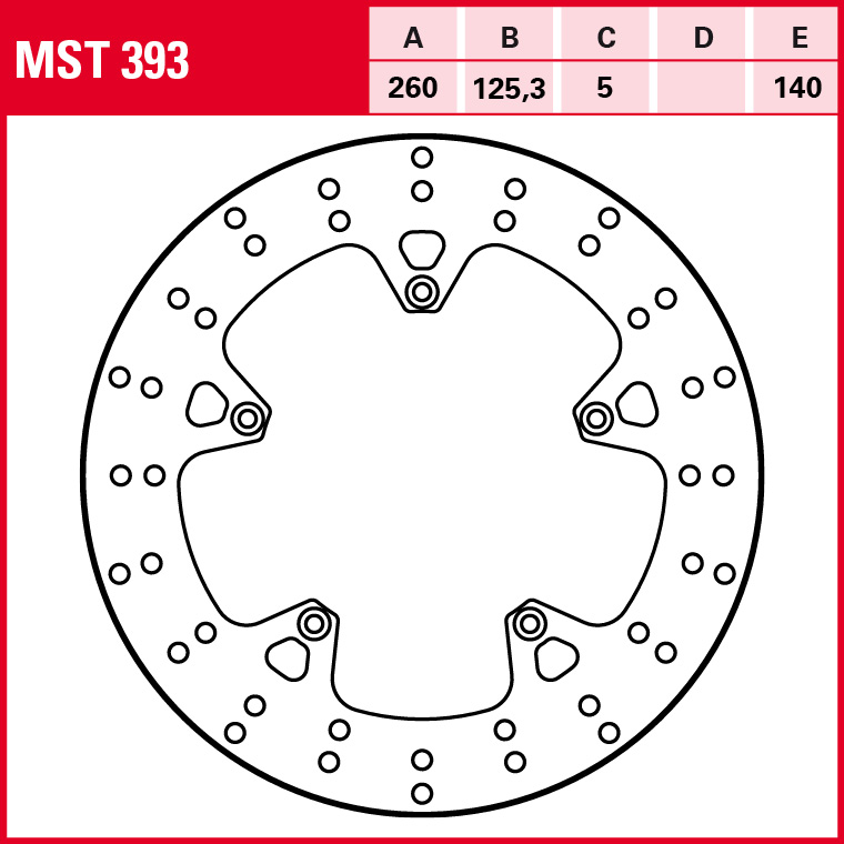 TRW brake disc Allround fixed MST393