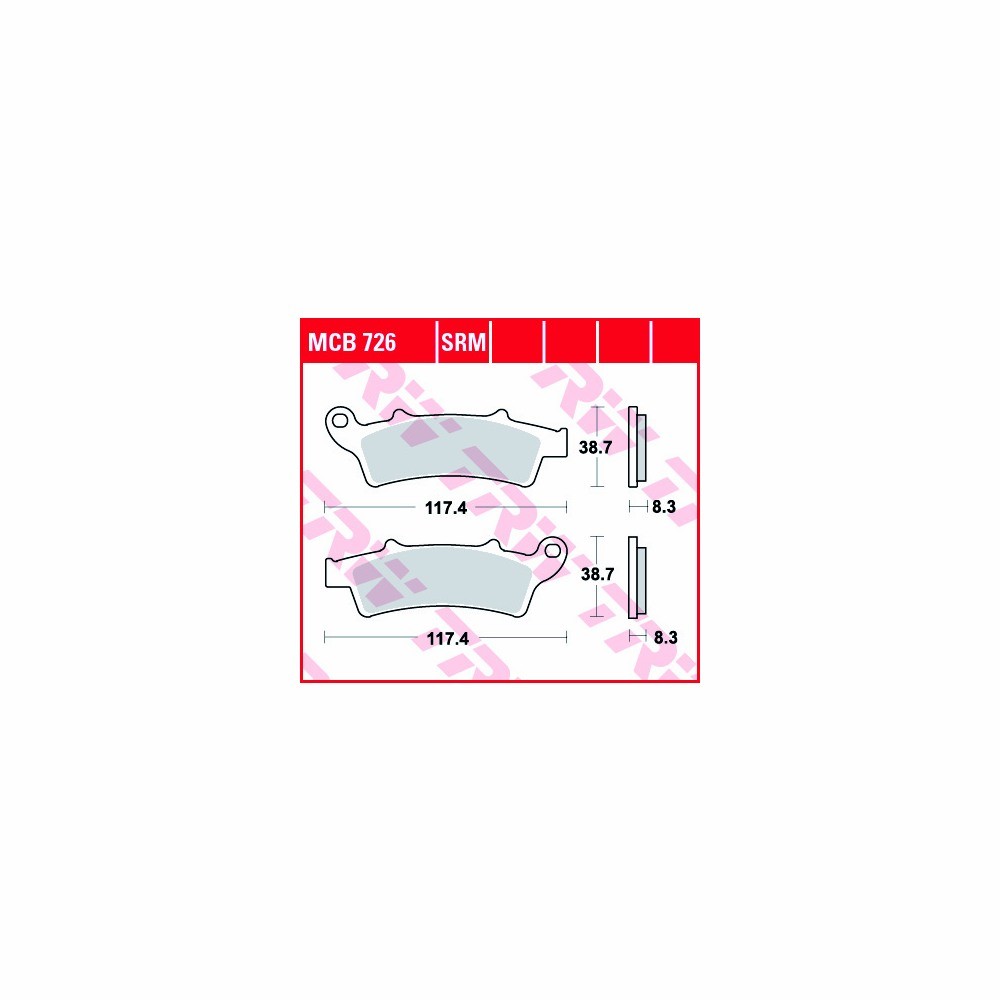 TRW brake pad set Sinter Scooter MCB726SRM front