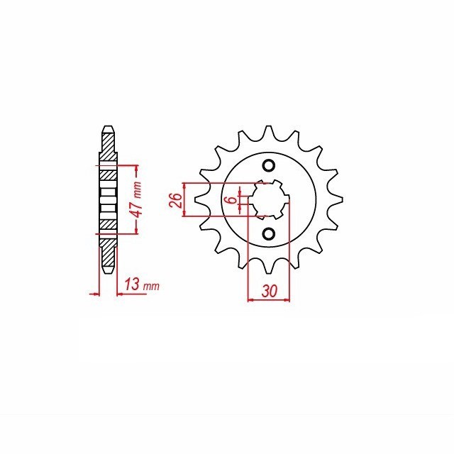 Sprocket, 16 teeth, pitch 630