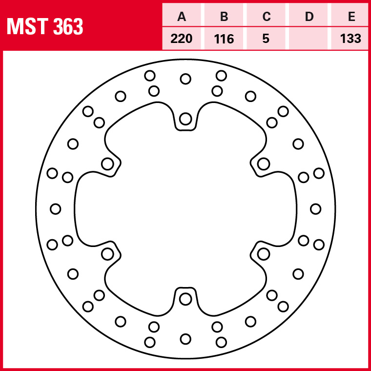 TRW brake disc Allround Fixed MST363