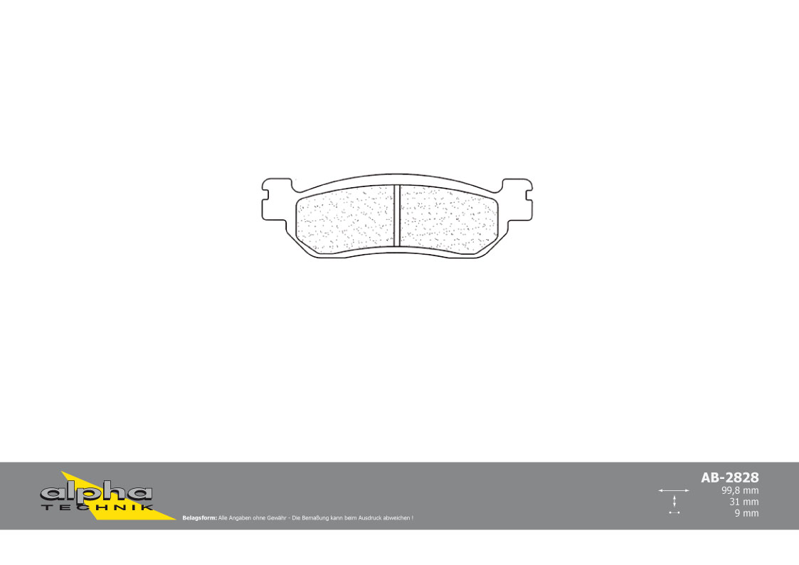 alpha Technik brake pad street with ABE