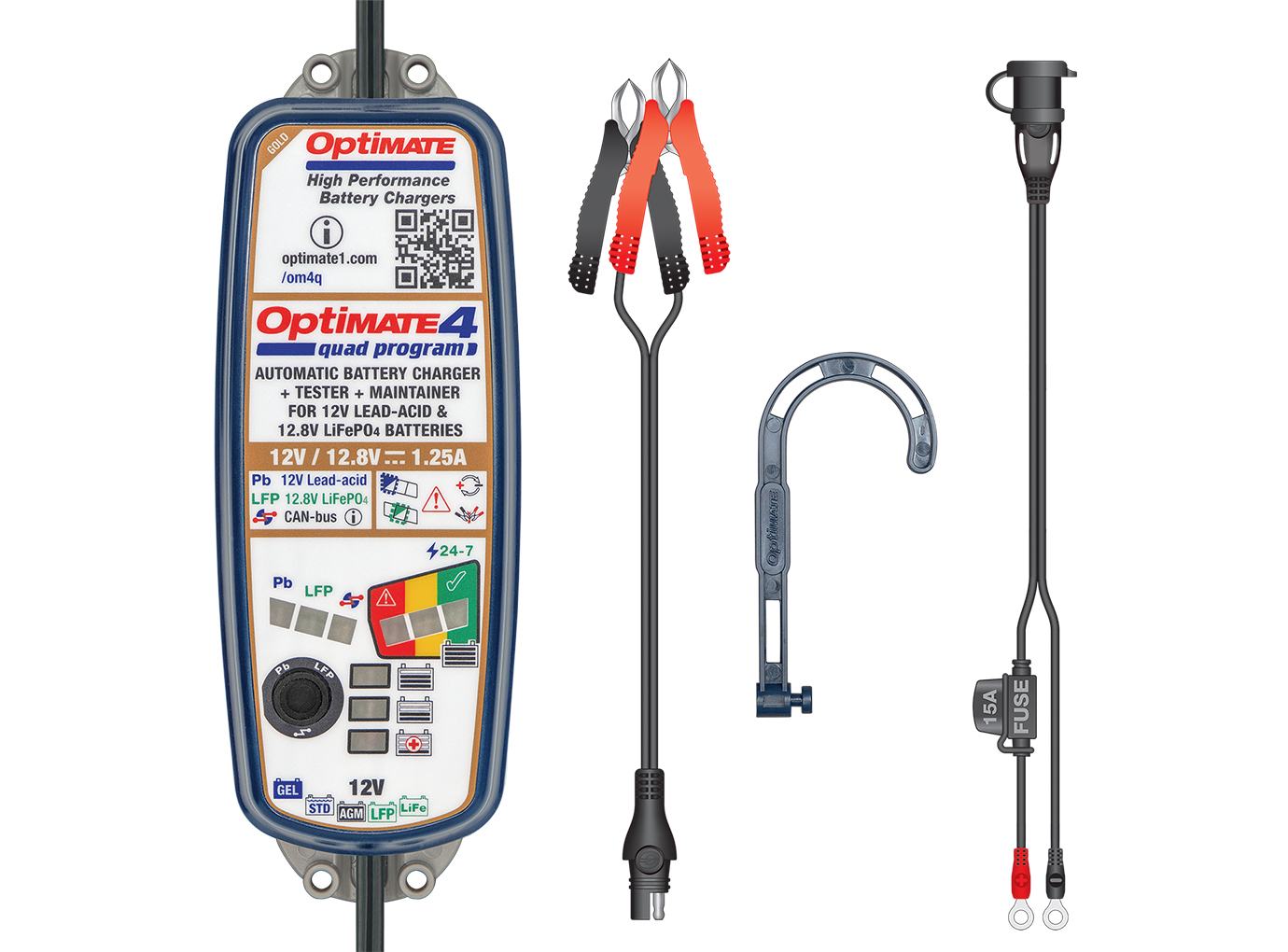 OPTIMATE 4 Quad Charging and maintenance Device 12V / 12.8V