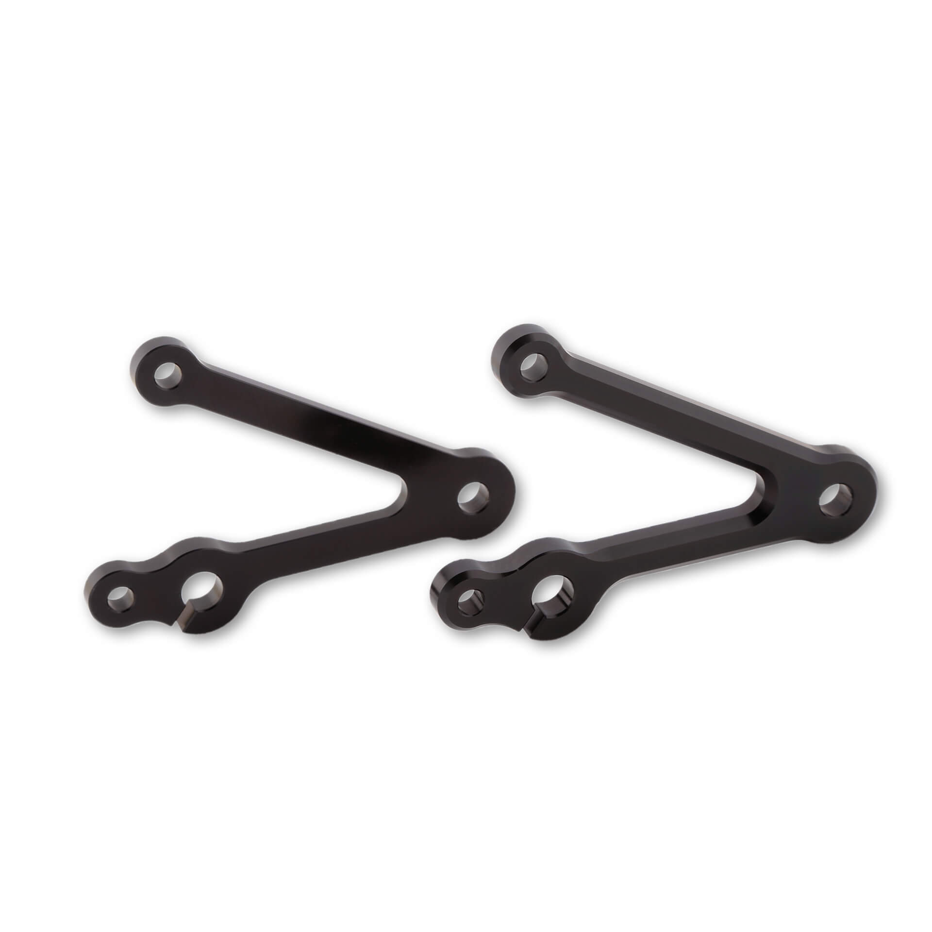 LSL Headlight Bracket Set 87mm, with flasher light, turn signal Mount, Black