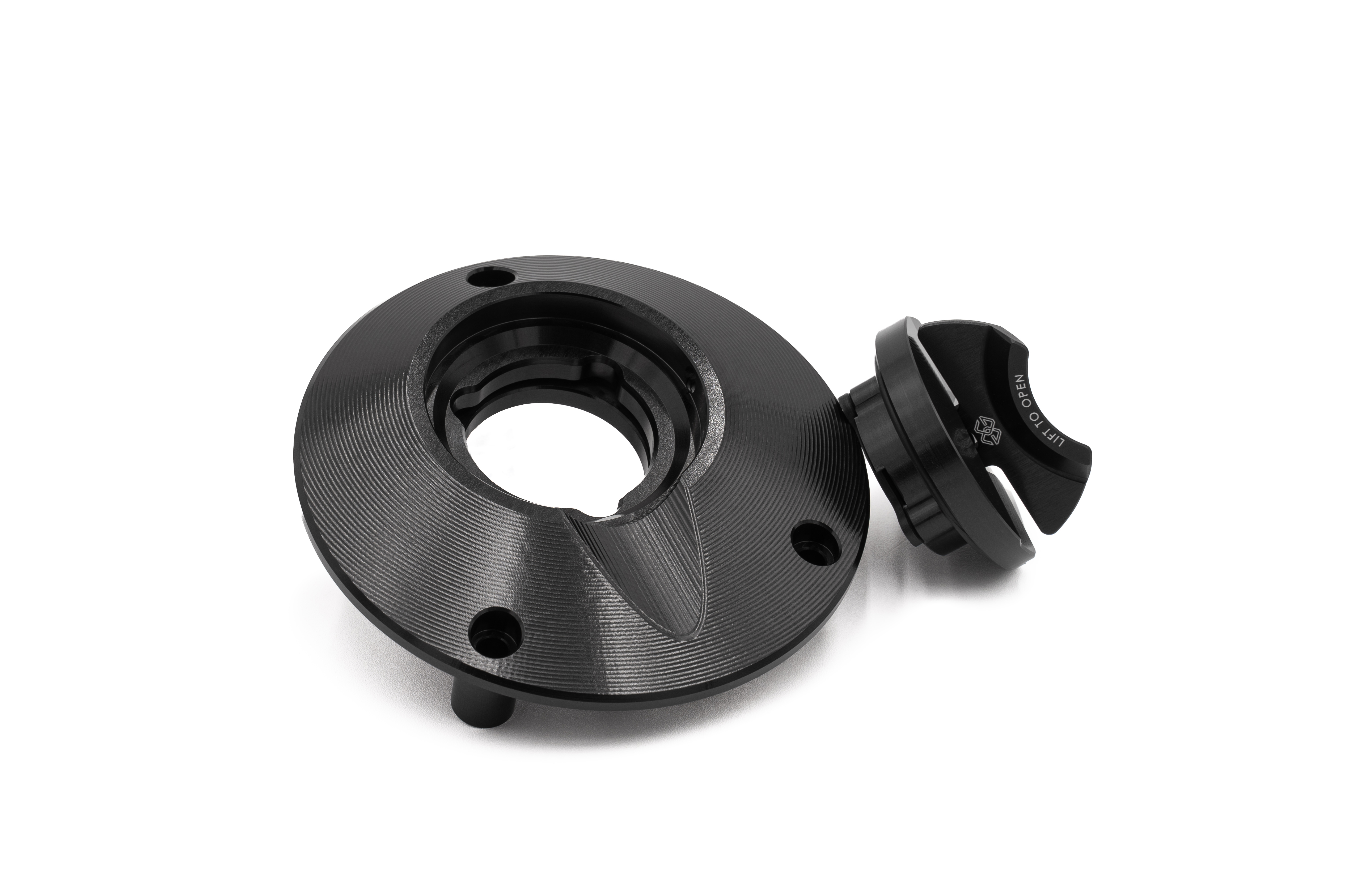 Gilles FCAP2 Qucik-Release Tankdeckel, schwarz/rot, für verschiedene Suzuki-Modelle 