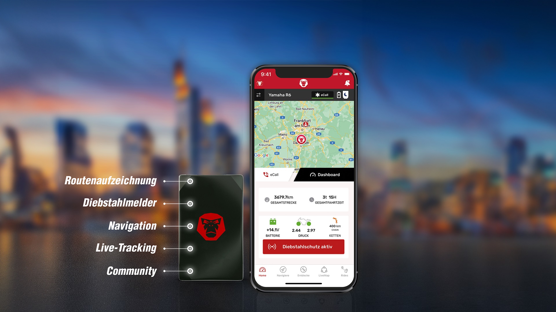 Ridelink Wingman GPS Tracker & Anti-Theft Alarm