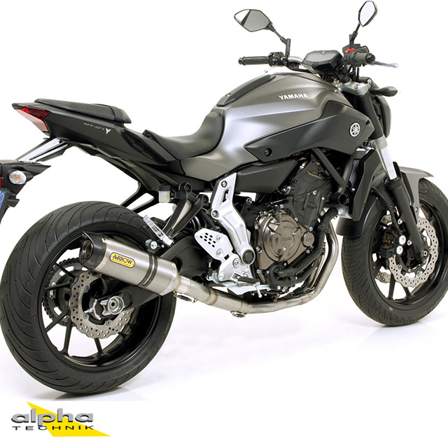 ARROW THUNDER exhaust for Yamaha MT07 / Tracer 700 2014-2020, Titanium (Only with ARROW manifold)