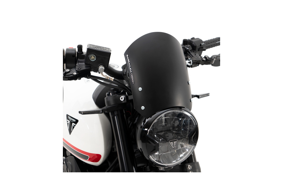 Barracuda Classic Aluminium Windshield, black, for Triumph Trident 660 from model year 2021-