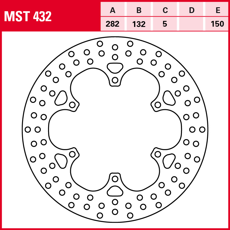 TRW brake disc All-round rigid MST432