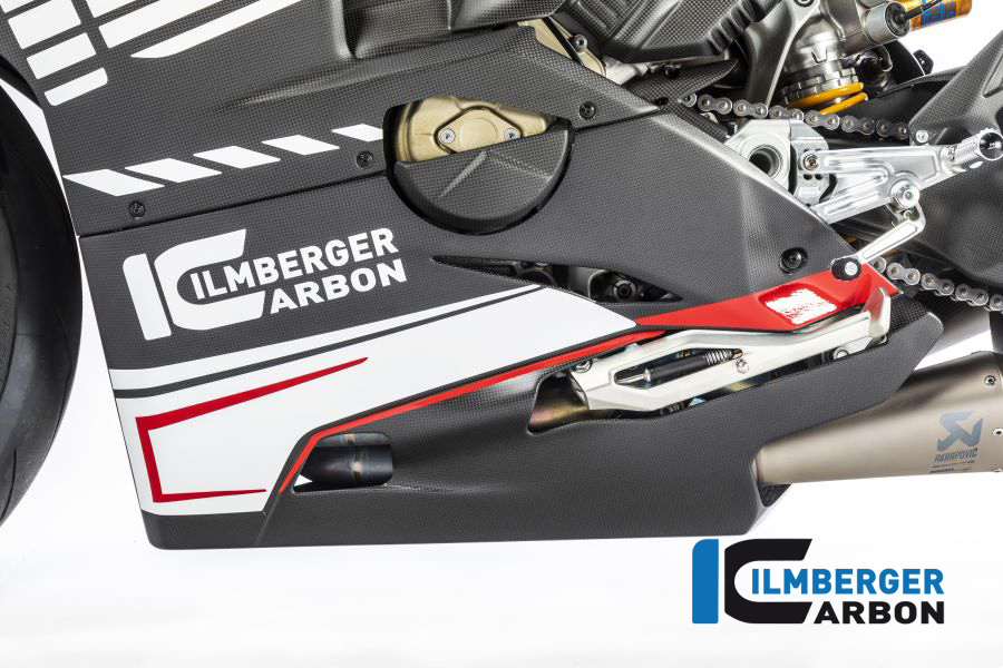 Ilmberger Carbon Belly Pan for Akrapovic Slip-On Exhaust for Ducati Panigale V4 / V4S from 2018 onwards