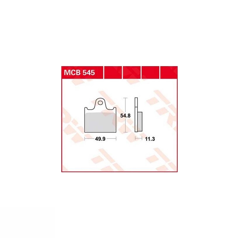 TRW LUCAS Brake pad set organic MCB545LF, front with ABE