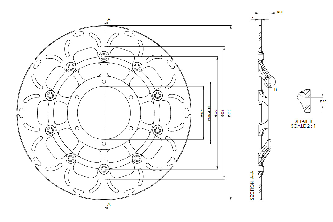 alpha Technik floating brake disc ABD33