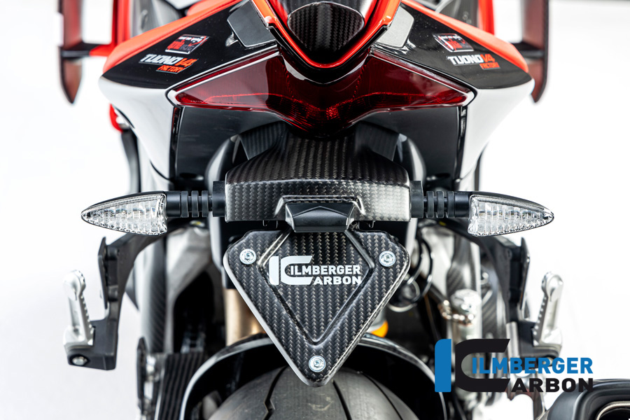 Ilmberger Carbon Licence Plate Holder Matte for Aprilia RSV4 / Tuono V4 2021-