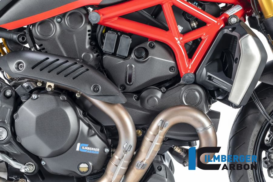 Ilmberger Carbon Cover under the frame right side R/S, matt Ducati Monster 1200, 1200S 2017-