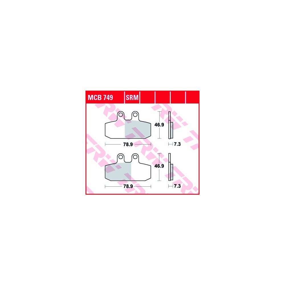 TRW Brake Pad Set Sinter Scooter MCB749SRM Rear
