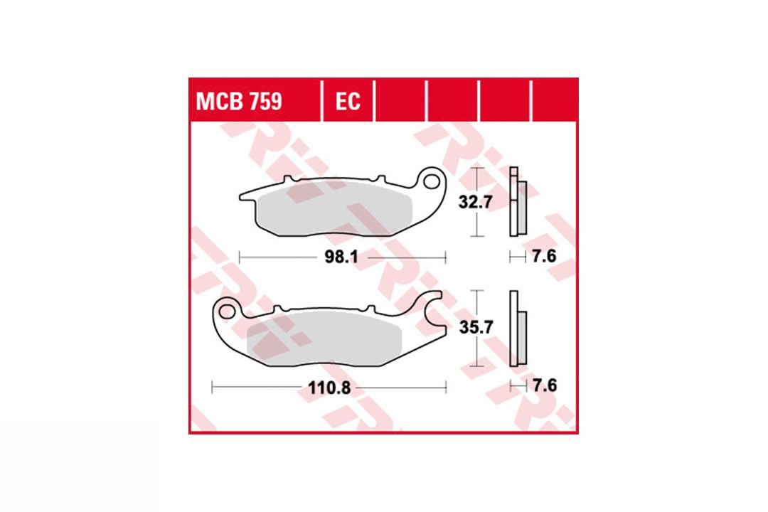 TRW brake pad pad set MCB759EC front