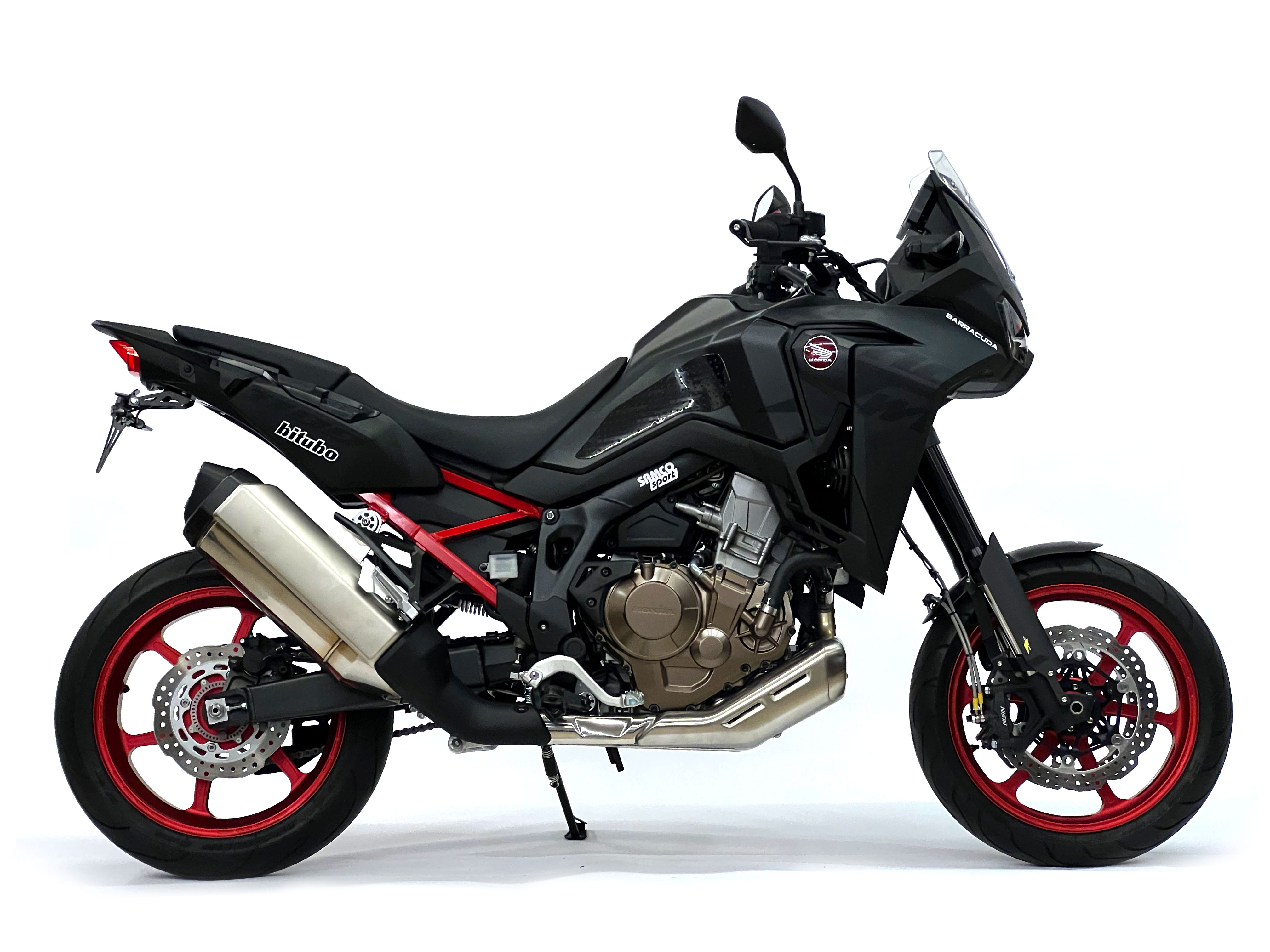 PVM 3V Conversion Kit 17 Inch Aluminium Forged Wheels Matte Red for Honda Africa Twin CRF1100 from 2020-