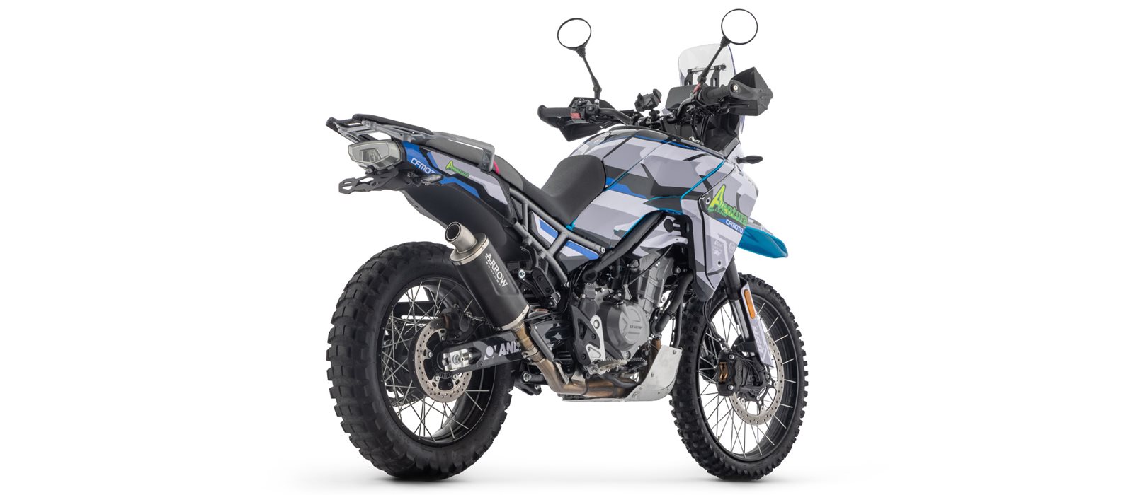 ARROW INDY RACE EVO DARK Aluminium Black Exhaust for CF Moto 450MT Model Year 2024-