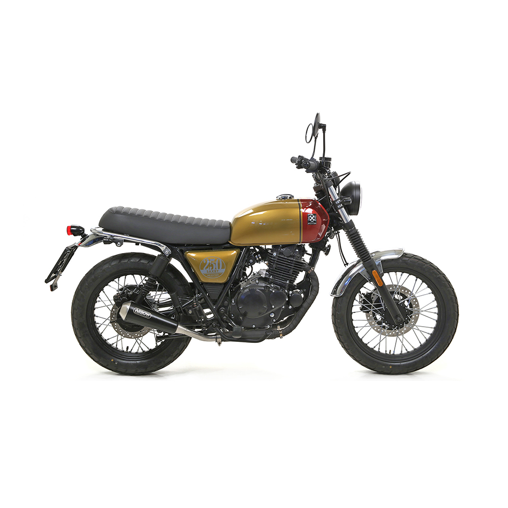 ARROW DARK PRO-RACE Exhaust for Brixton Saxby 250 / Cromwell 250 2020-, black stainless steel