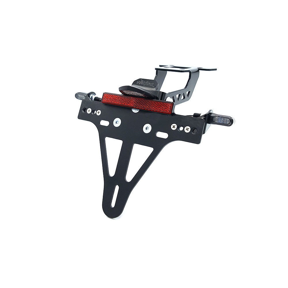 alpha Technik number plate holder-flasher light, turn signal-kit M-LED (front + rear) for Kawasaki Z650 and Ninja 650 Type: ER650K / EX650M from model year 2020