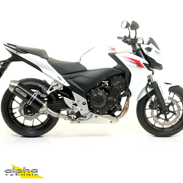 ARROW RACE TECH Exhaust for Honda CB500F / CBR500R / CB500X 2013- in Black Aluminium
