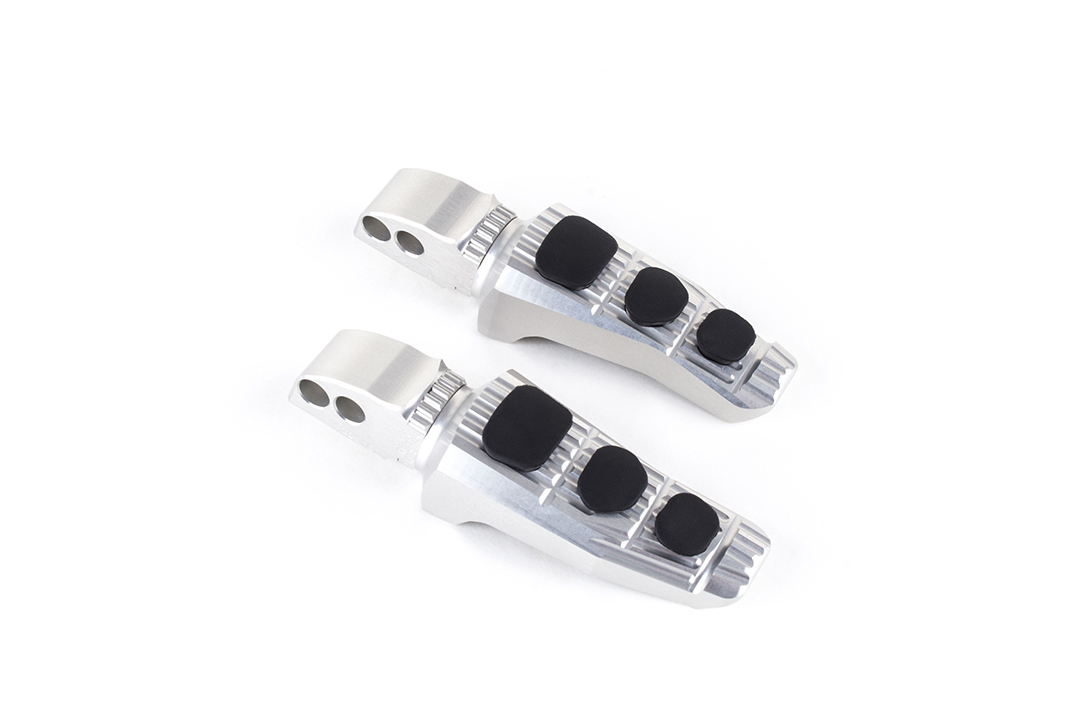 Gilles replacement footrest kit Touring, pillion, silver for BMW S1000R, S1000RR, M1000R