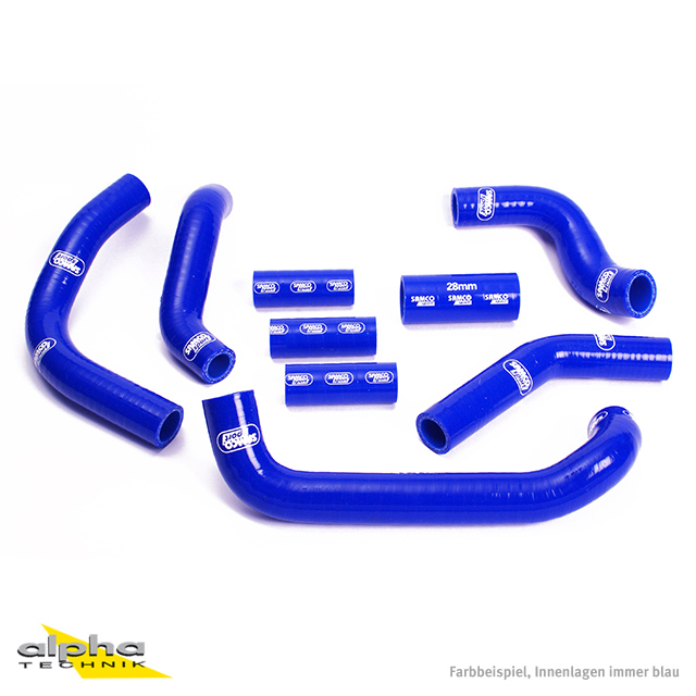 SAMCO SPORT Silicone Hose Kit, blue, for Suzuki GSXR750W, GSXR1100W model years 1992-1998