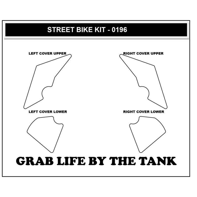 Stompgrip fuel tank Pad black, Volcano, Streetbike fuel tank Kit for Yamaha, Tenere 700, 2021-2025