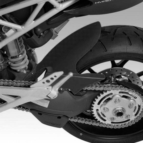 Barracuda rear mudguard, black, for Ducati HyperMotard 1100 2007-2013 HyperMotard 796 2009-2012