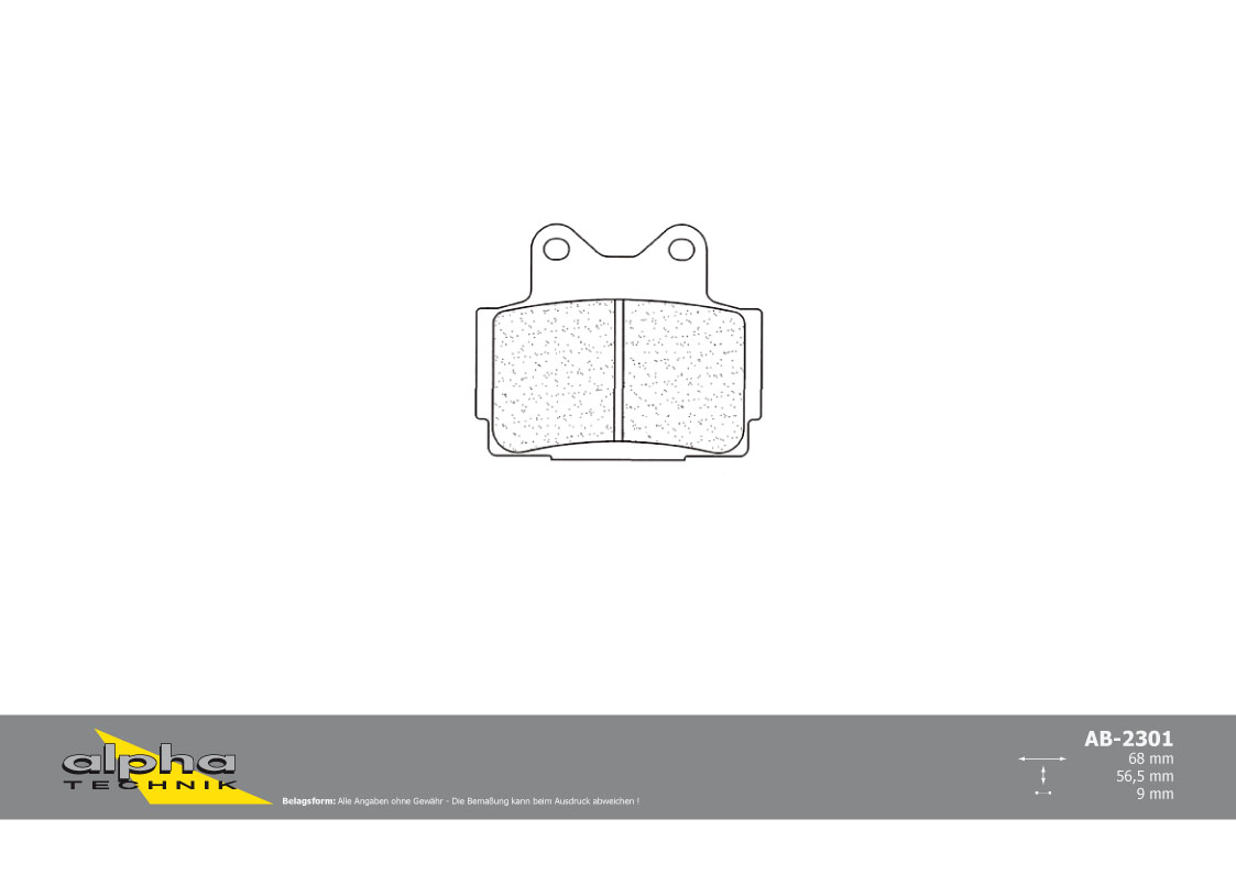 alpha Technik Road Brake Pad with ABE
